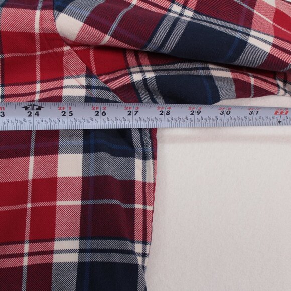 Izod Shirt Men's XXL Multicolor Long Sleeve Plaid Highland Twill Flannel - Picture 4 of 7